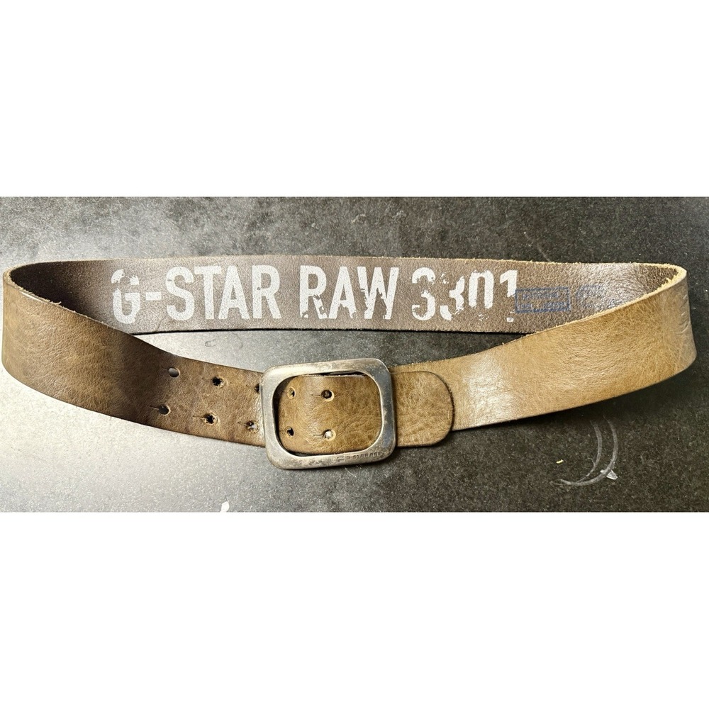 G Star RAW Men's Rivet Leather Belt in Saddle, Size 42/44 Inches